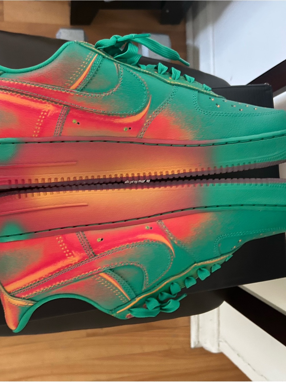 Nike Men’s Green Air force 1 ‘07 Stadium green crimson 2026 lightly used - Picture 3 of 6